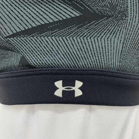 Under Armour Camo Sports Bra Women S Small Black Racerback Padded Crop Stretch - Picture 5 of 11